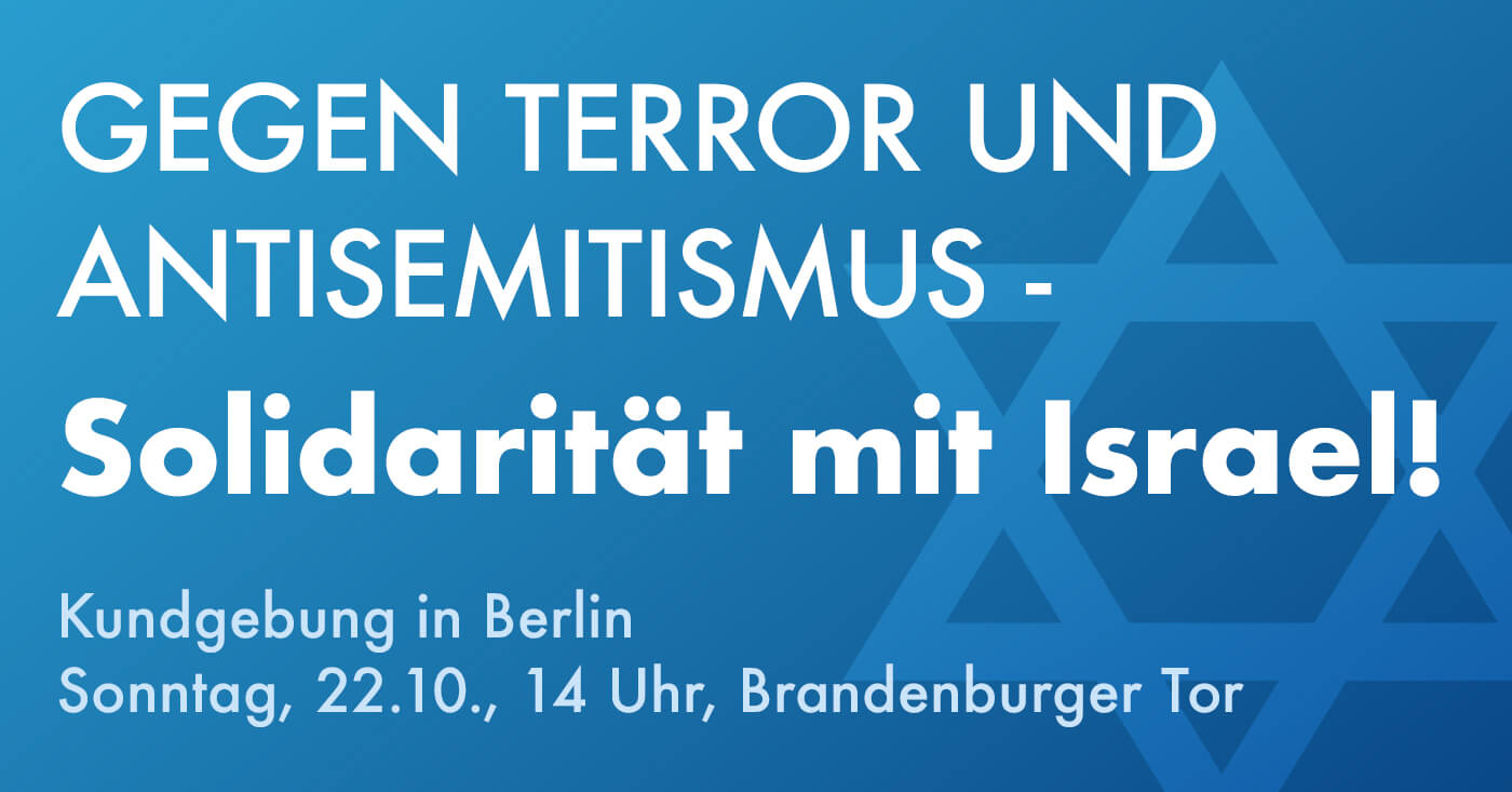 Kundgebung gegen Terror, Hass und Antisemitismus