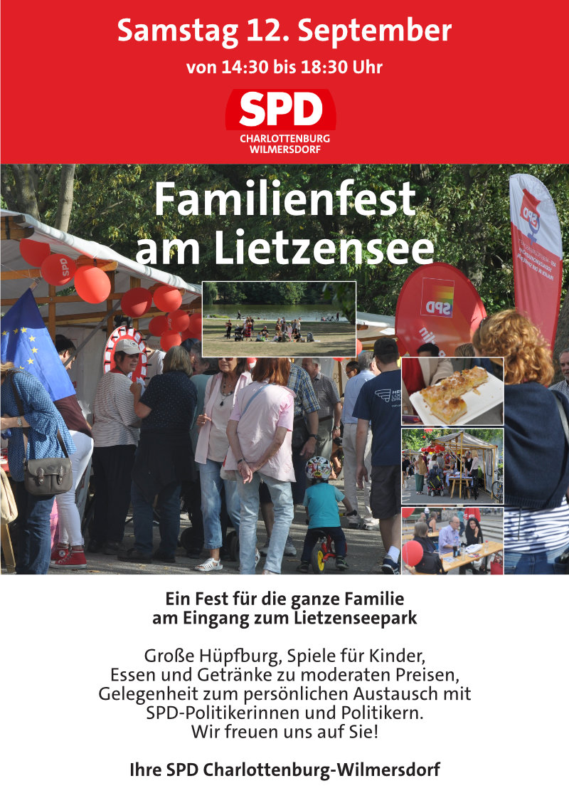 SPD Familienfest am Lietzensee 2026